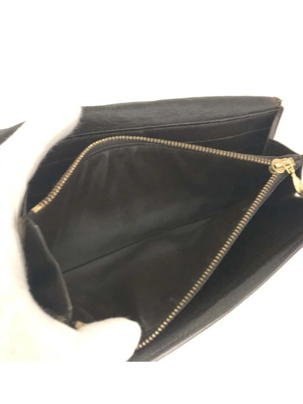 Louis Vuitton Brown Monogram Clutch Wallet with Gold Hardware